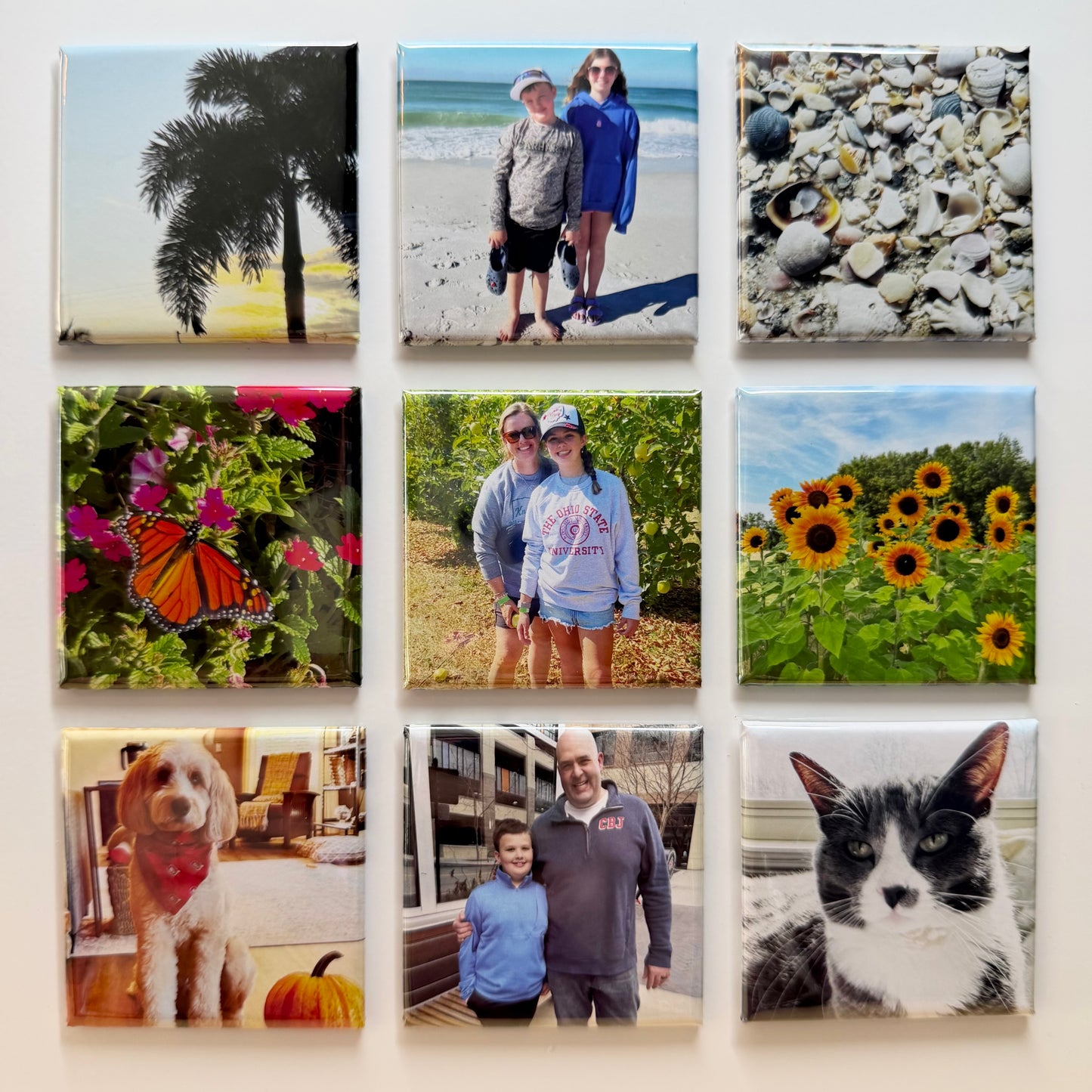 2x2 Custom Photo Magnets (set of 9)