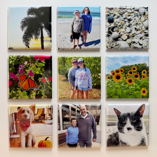 2x2 Custom Photo Magnets (set of 9)